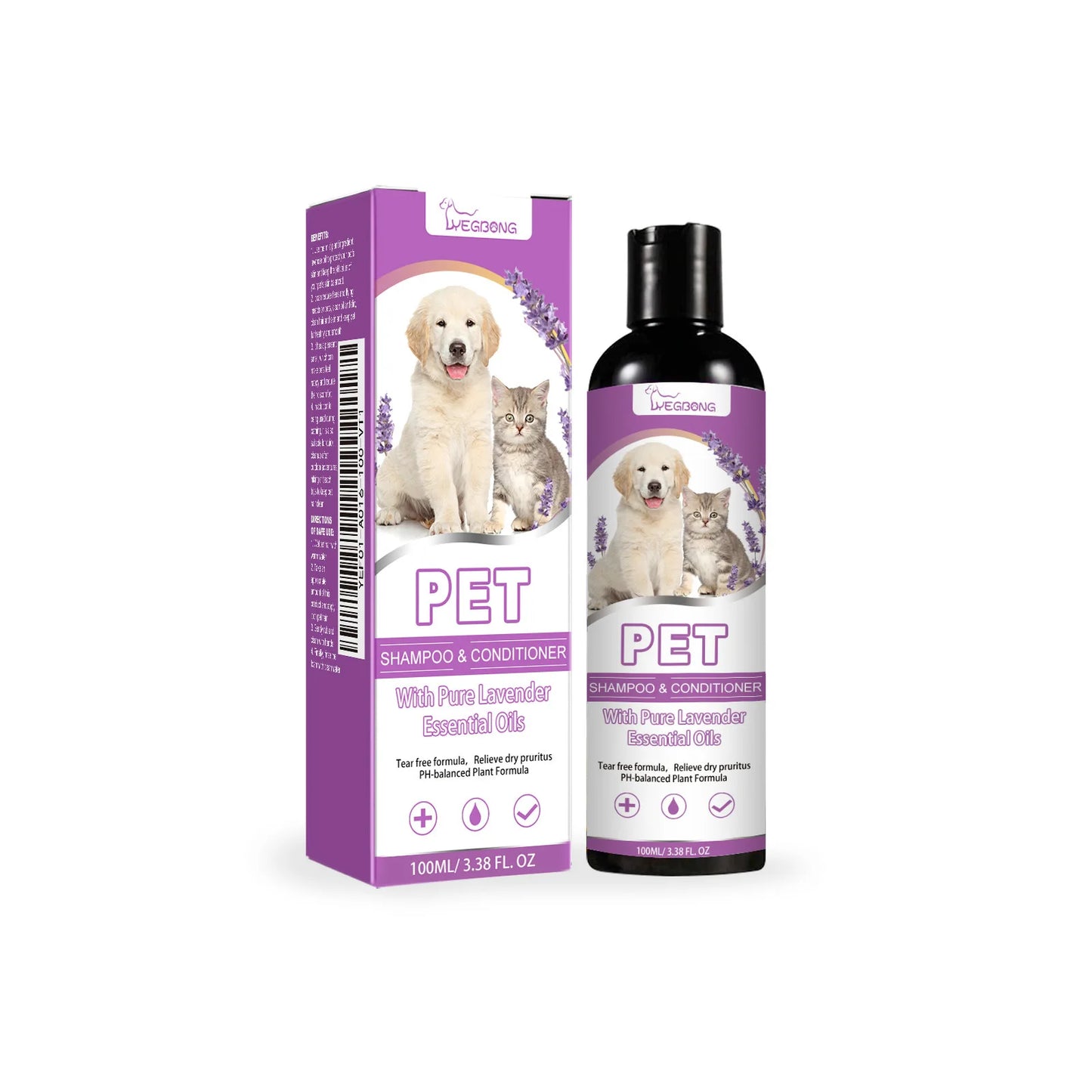 Shampoing et après-shampoing pour animaux de compagnie 100 ml – Hydratez, apaisez et adoucissez le pelage de votre chien !