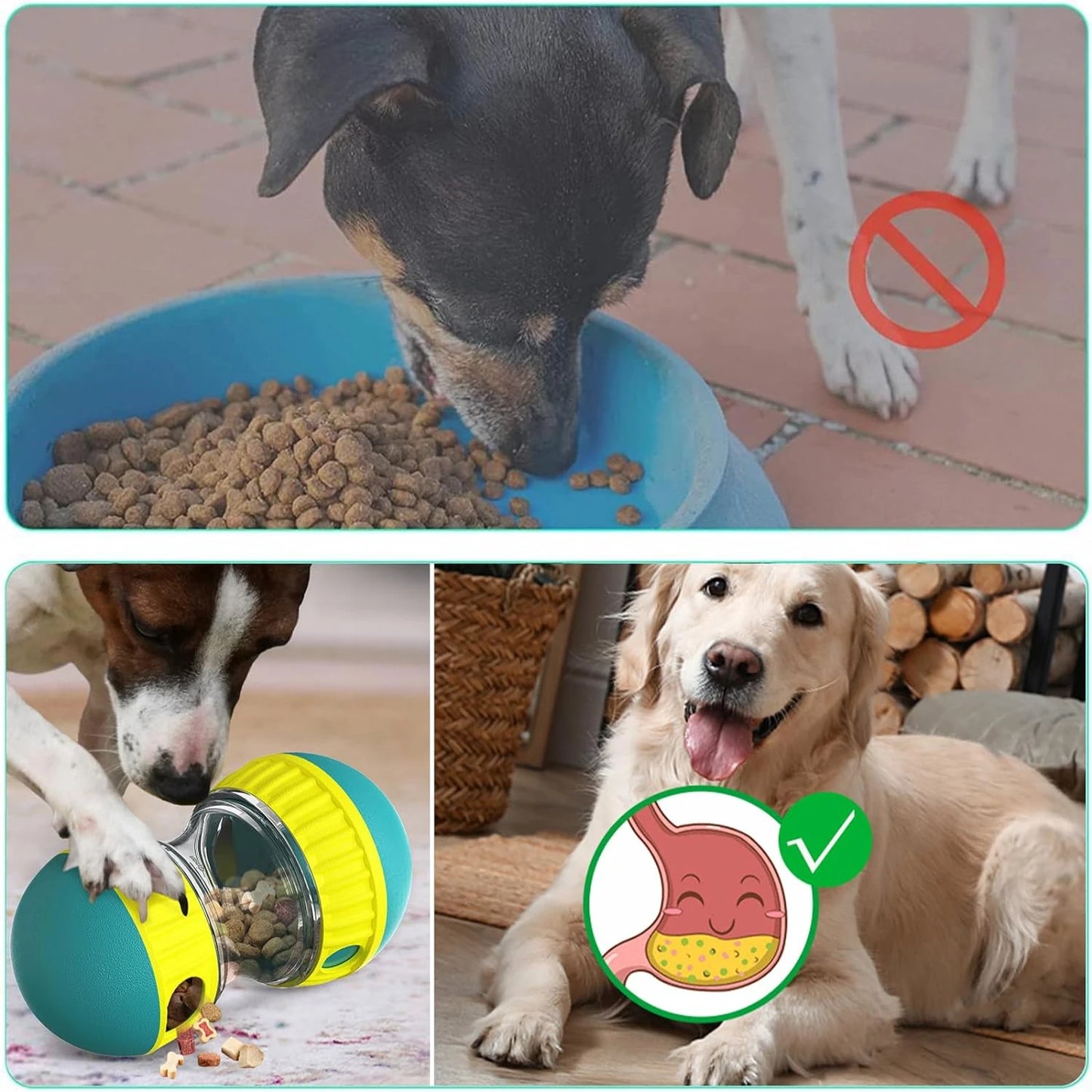 Distributeur de friandises roulant pour chiens – Jouet puzzle robuste pour l'enrichissement et l'entraînement cérébral