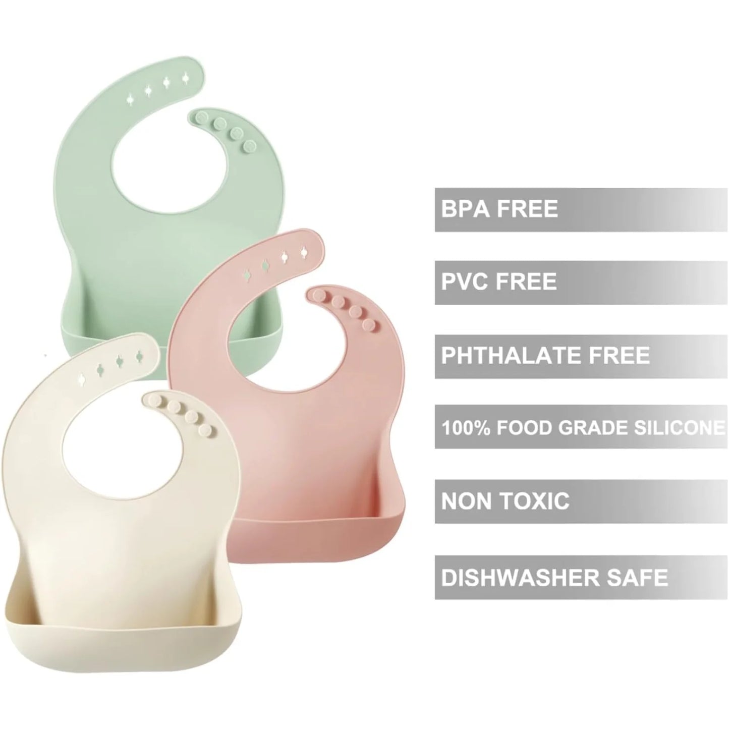 Gardez les repas propres - Bavoir en silicone pour bébés
