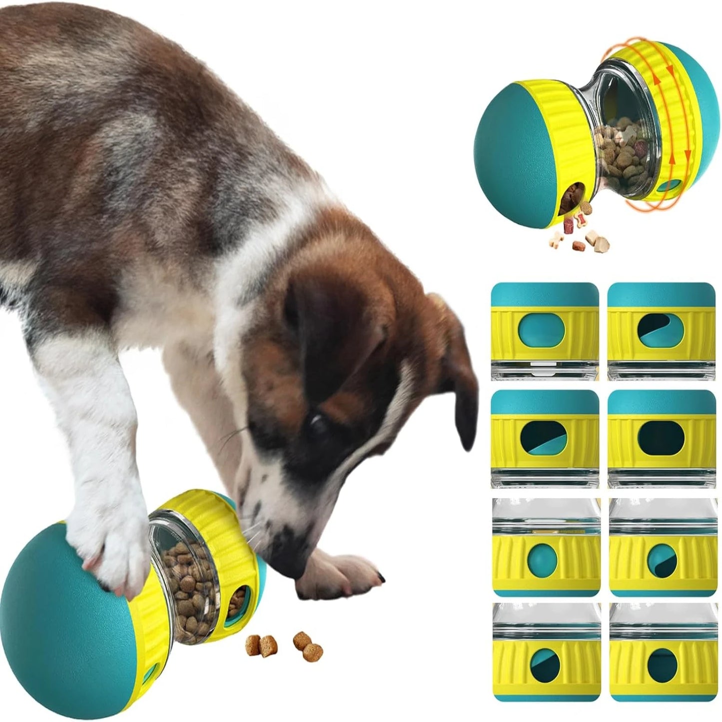 Distributeur de friandises roulant pour chiens – Jouet puzzle robuste pour l'enrichissement et l'entraînement cérébral