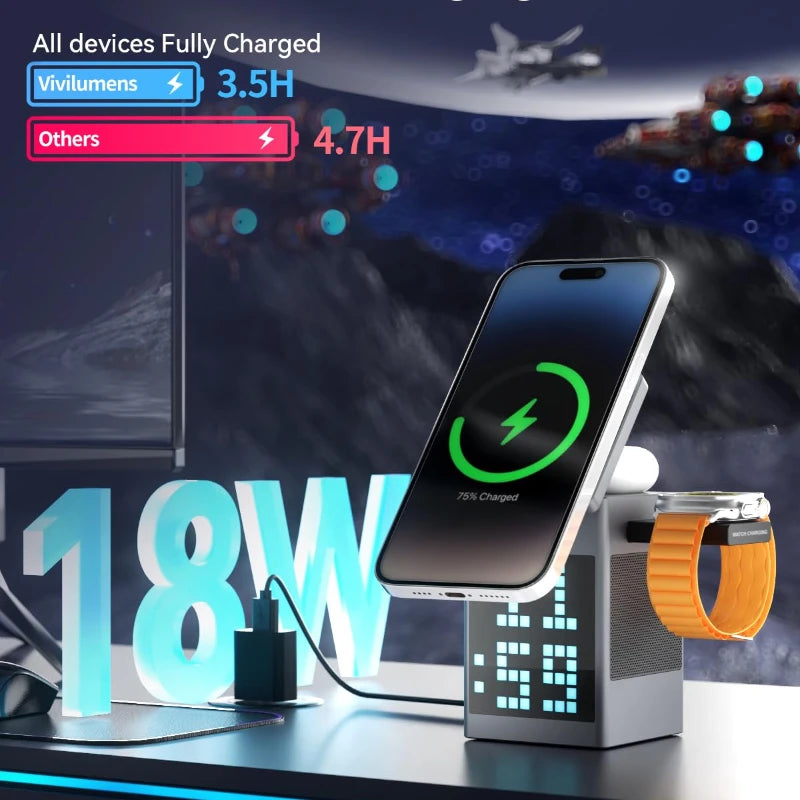 6-in-1 Magnetic Wireless Charging Station for Iphone