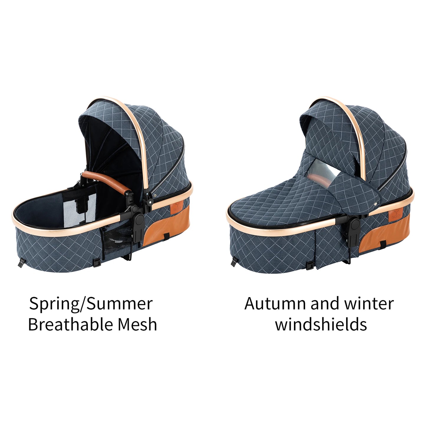 Poussette de voyage 3 en 1 de luxe pour bébé – Style, confort et polyvalence pour votre tout-petit ! - Offre limitée