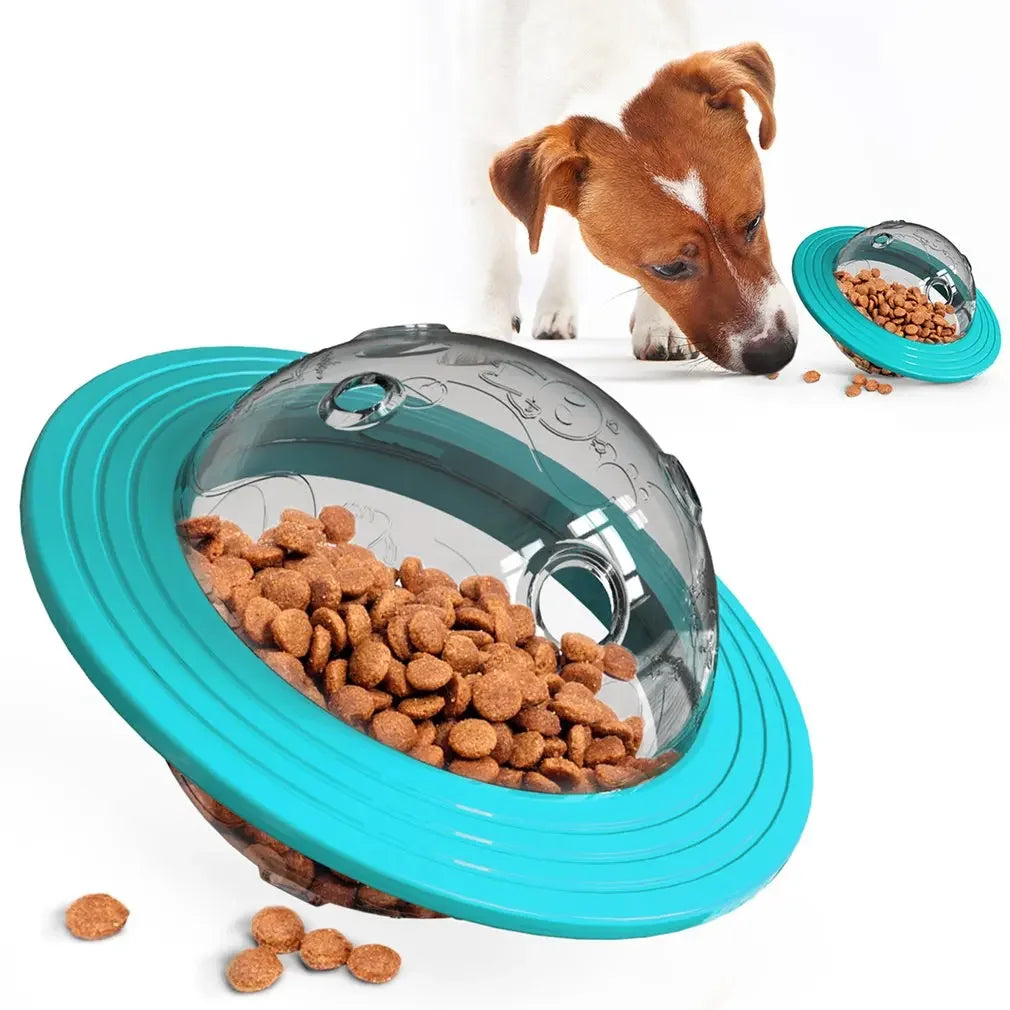 Flying Saucer Pet Puzzle Feeder & Training Toy