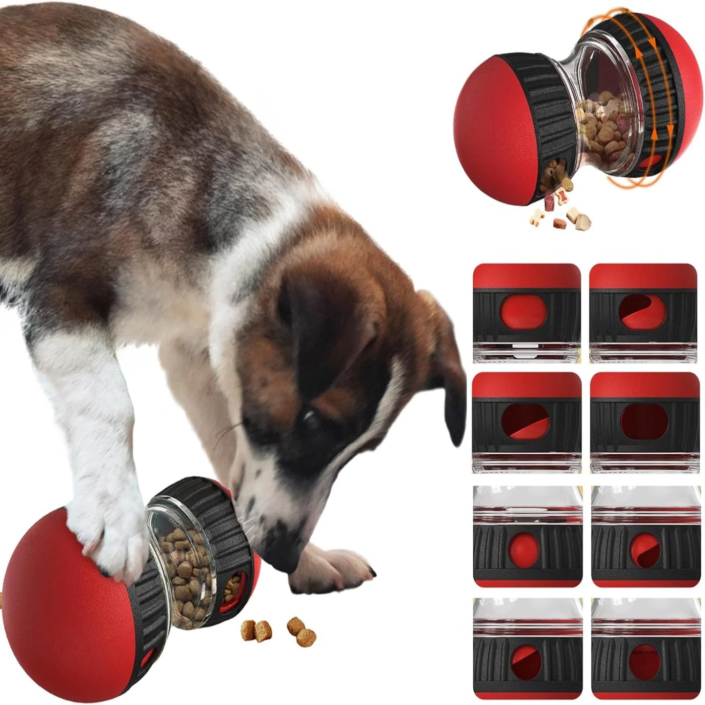 Distributeur de friandises roulant pour chiens – Jouet puzzle robuste pour l'enrichissement et l'entraînement cérébral