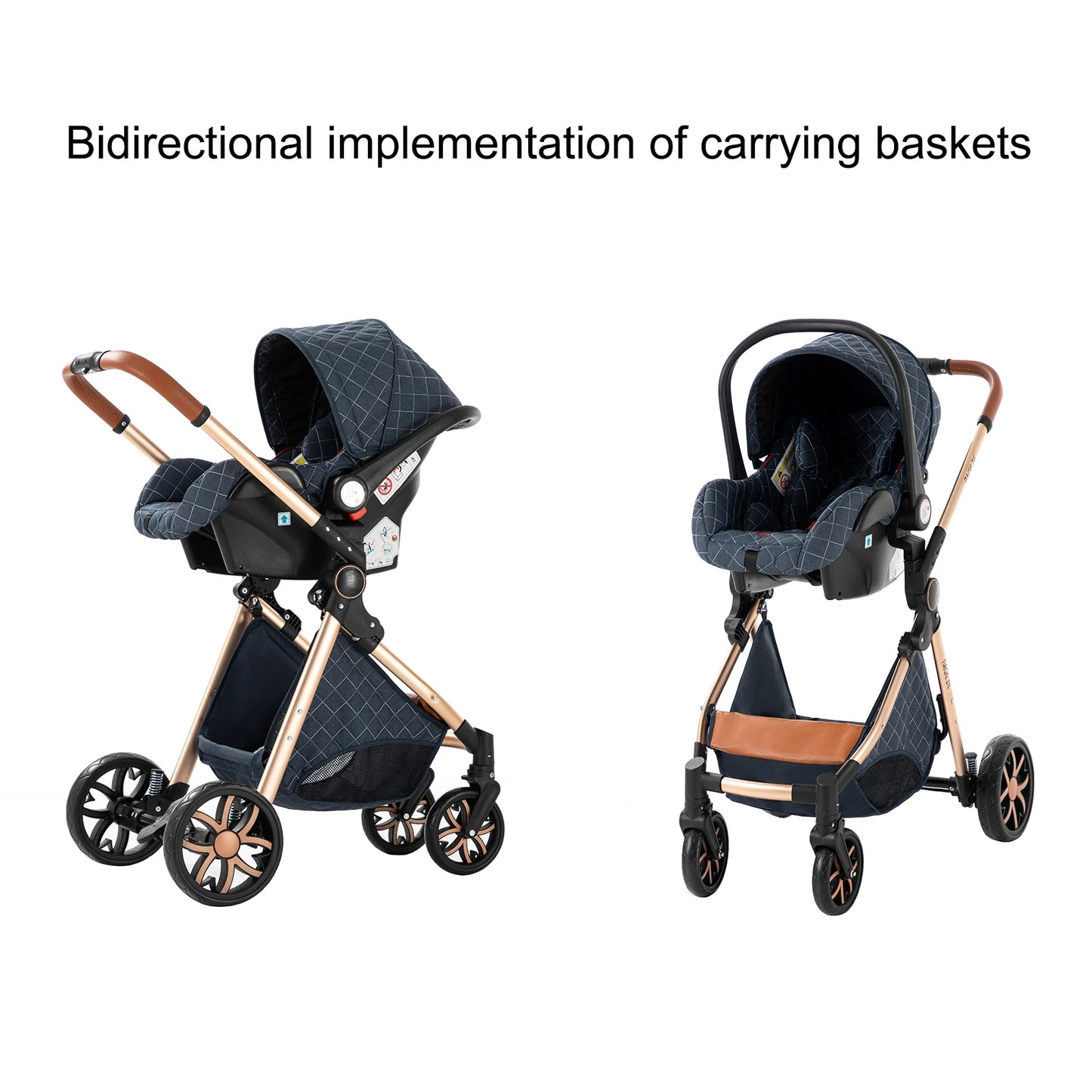 Poussette de voyage 3 en 1 de luxe pour bébé – Style, confort et polyvalence pour votre tout-petit ! - Offre limitée