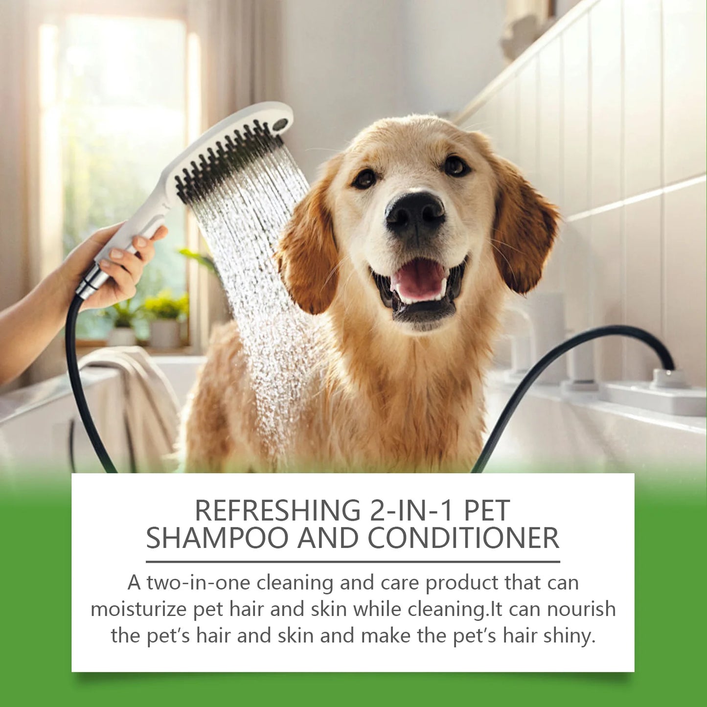 Shampoing et revitalisant pour chien 2 en 1 – Hydrate, nettoie et apaise en une seule étape !
