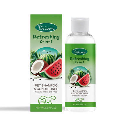 Shampoing et revitalisant pour chien 2 en 1 – Hydrate, nettoie et apaise en une seule étape !