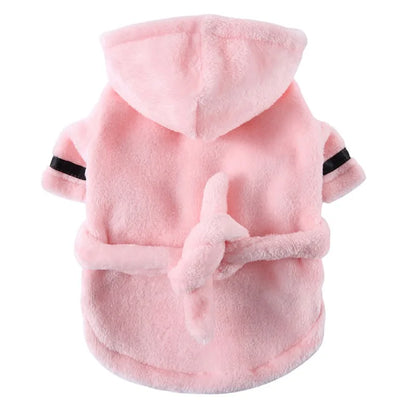 Pyjama en serviette pour chien avec capuche – Confort luxueux et absorption à séchage rapide !