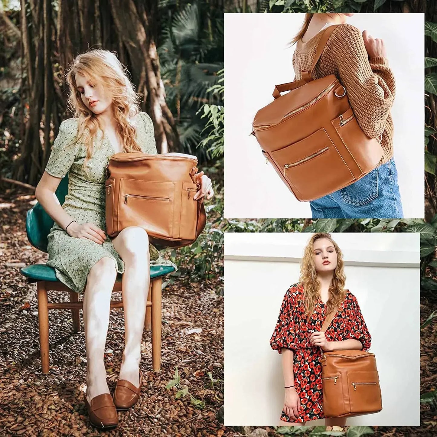 Nouveau sac maman en cuir PU tendance – Élégant, fonctionnel et parfait pour les mamans en déplacement !