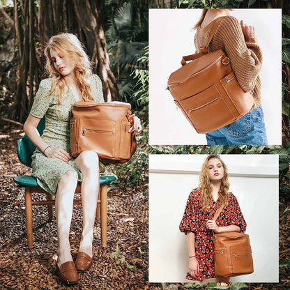 Nouveau sac maman en cuir PU tendance – Élégant, fonctionnel et parfait pour les mamans en déplacement !