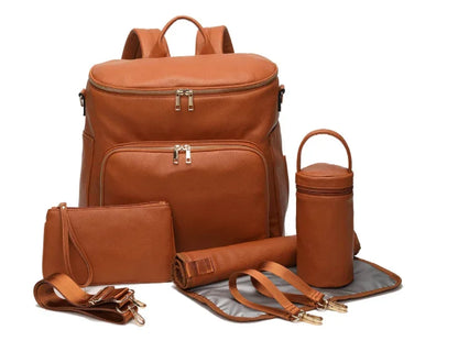 Nouveau sac maman en cuir PU tendance – Élégant, fonctionnel et parfait pour les mamans en déplacement !