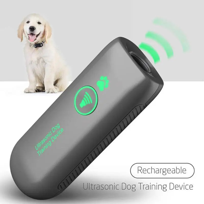Appareil de contrôle des aboiements de chien à ultrasons – Outil de dressage du comportement rechargeable et efficace !
