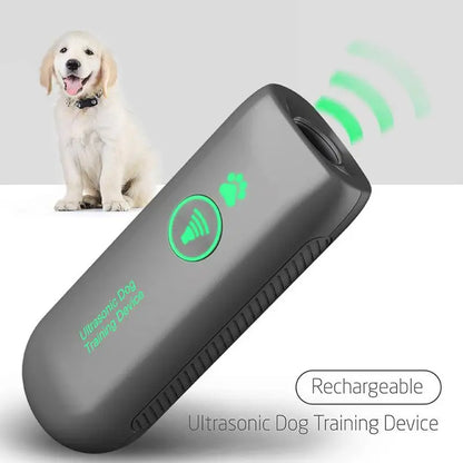 Appareil de contrôle des aboiements de chien à ultrasons – Outil de dressage du comportement rechargeable et efficace !
