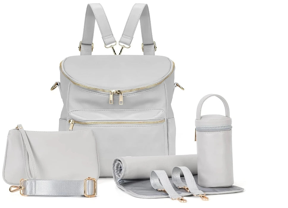 Nouveau sac maman en cuir PU tendance – Élégant, fonctionnel et parfait pour les mamans en déplacement !