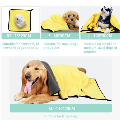 Quick-Drying Dog Towels – Soft, Absorbent & Perfect for Pet Care!