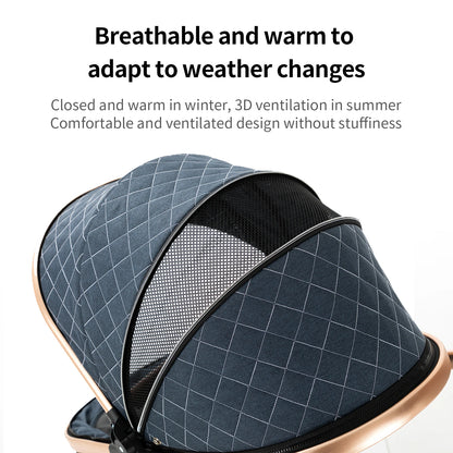 Poussette de voyage 3 en 1 de luxe pour bébé – Style, confort et polyvalence pour votre tout-petit ! - Offre limitée