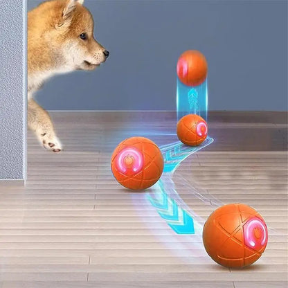 Balle roulante active pour chiens – Jouet interactif rechargeable par USB avec lumières LED 
