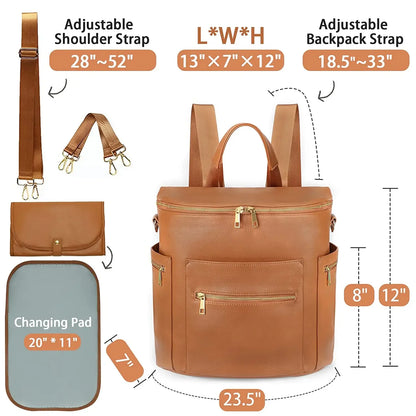 Nouveau sac maman en cuir PU tendance – Élégant, fonctionnel et parfait pour les mamans en déplacement !