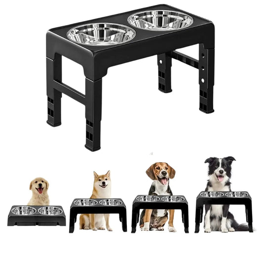 Multi Heights Folding Feeder – Adjustable Raised Dog Bowls for Every Dog!