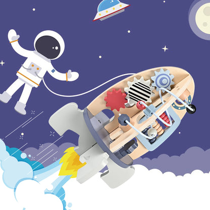 Wooden Rocket Montessori Toy