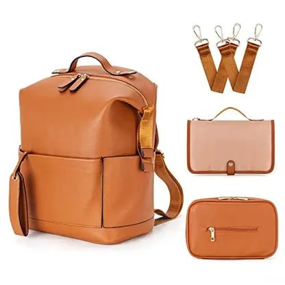 Nouveau sac maman en cuir PU tendance – Élégant, fonctionnel et parfait pour les mamans en déplacement !