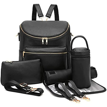 Nouveau sac maman en cuir PU tendance – Élégant, fonctionnel et parfait pour les mamans en déplacement !