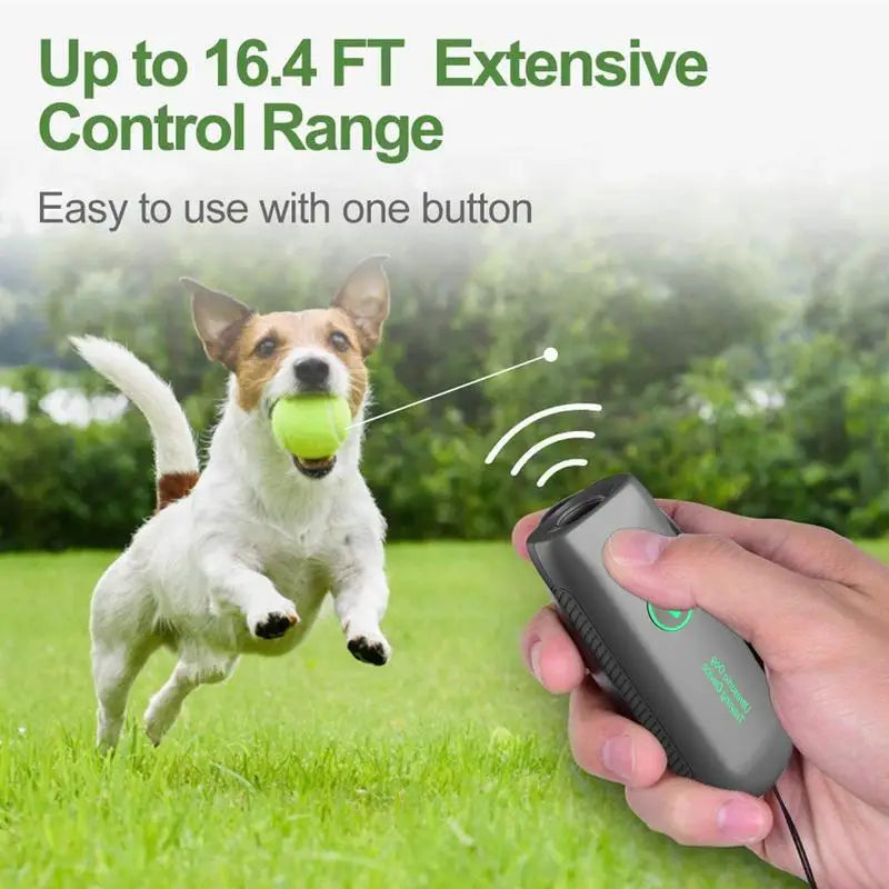 Appareil de contrôle des aboiements de chien à ultrasons – Outil de dressage du comportement rechargeable et efficace !