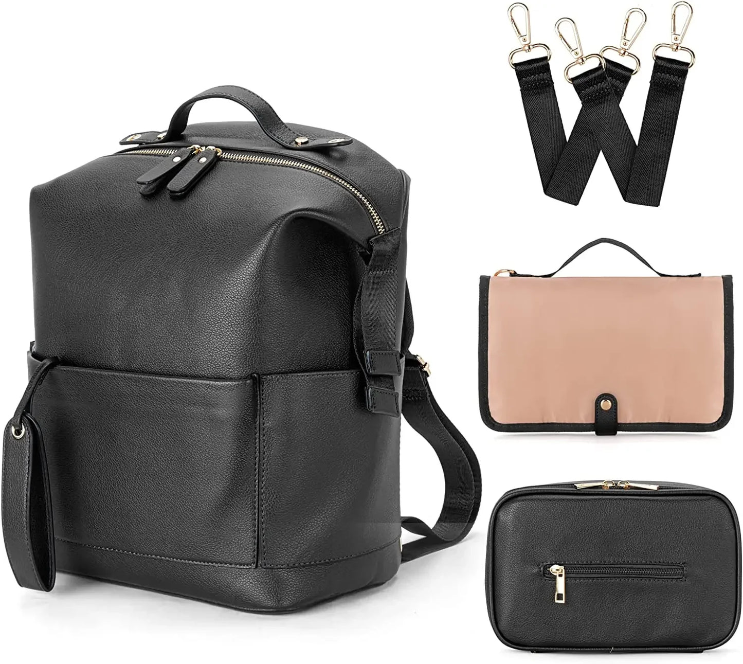 Nouveau sac maman en cuir PU tendance – Élégant, fonctionnel et parfait pour les mamans en déplacement !