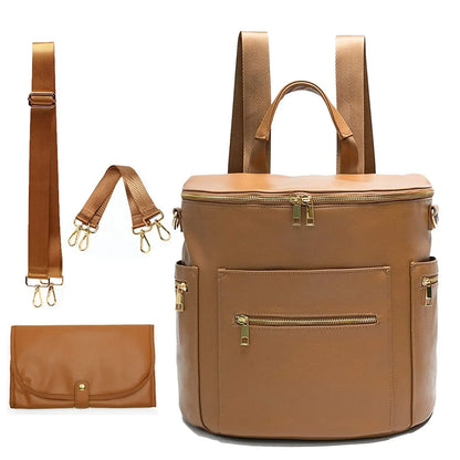 Nouveau sac maman en cuir PU tendance – Élégant, fonctionnel et parfait pour les mamans en déplacement !