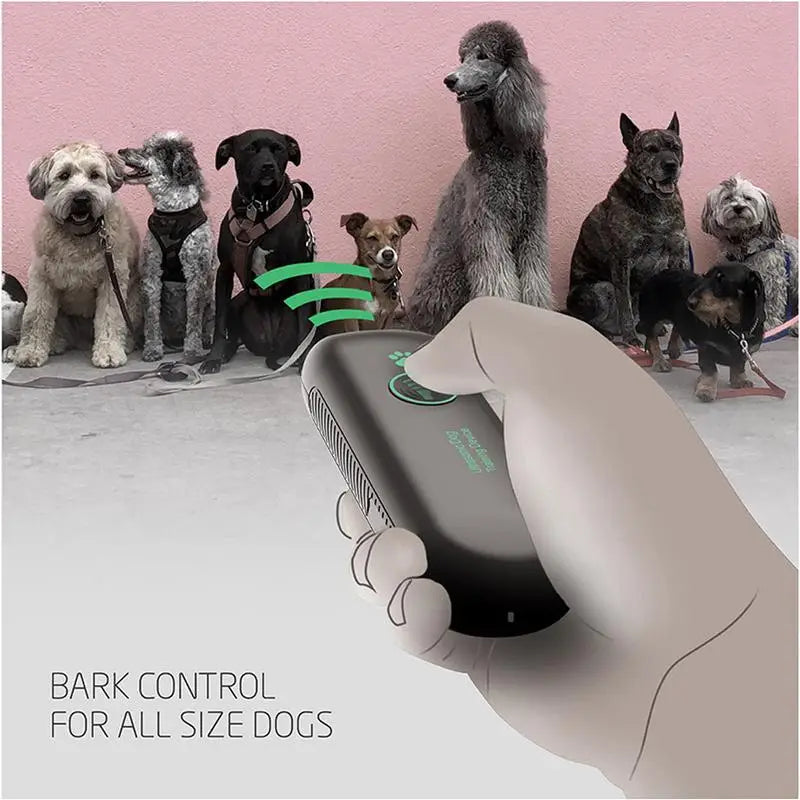 Appareil de contrôle des aboiements de chien à ultrasons – Outil de dressage du comportement rechargeable et efficace !